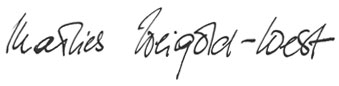 Unterschrift Marlies Weigold-West